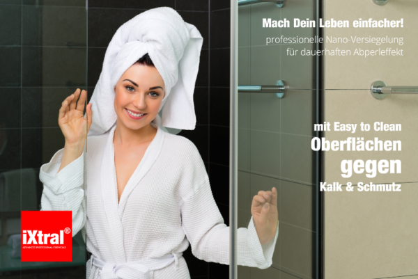 Nie mehr Kalk und Schmutz an Dusche und Glas-Duschwand? Easy-to-clean Oberflächen mit carron Versiegelungen