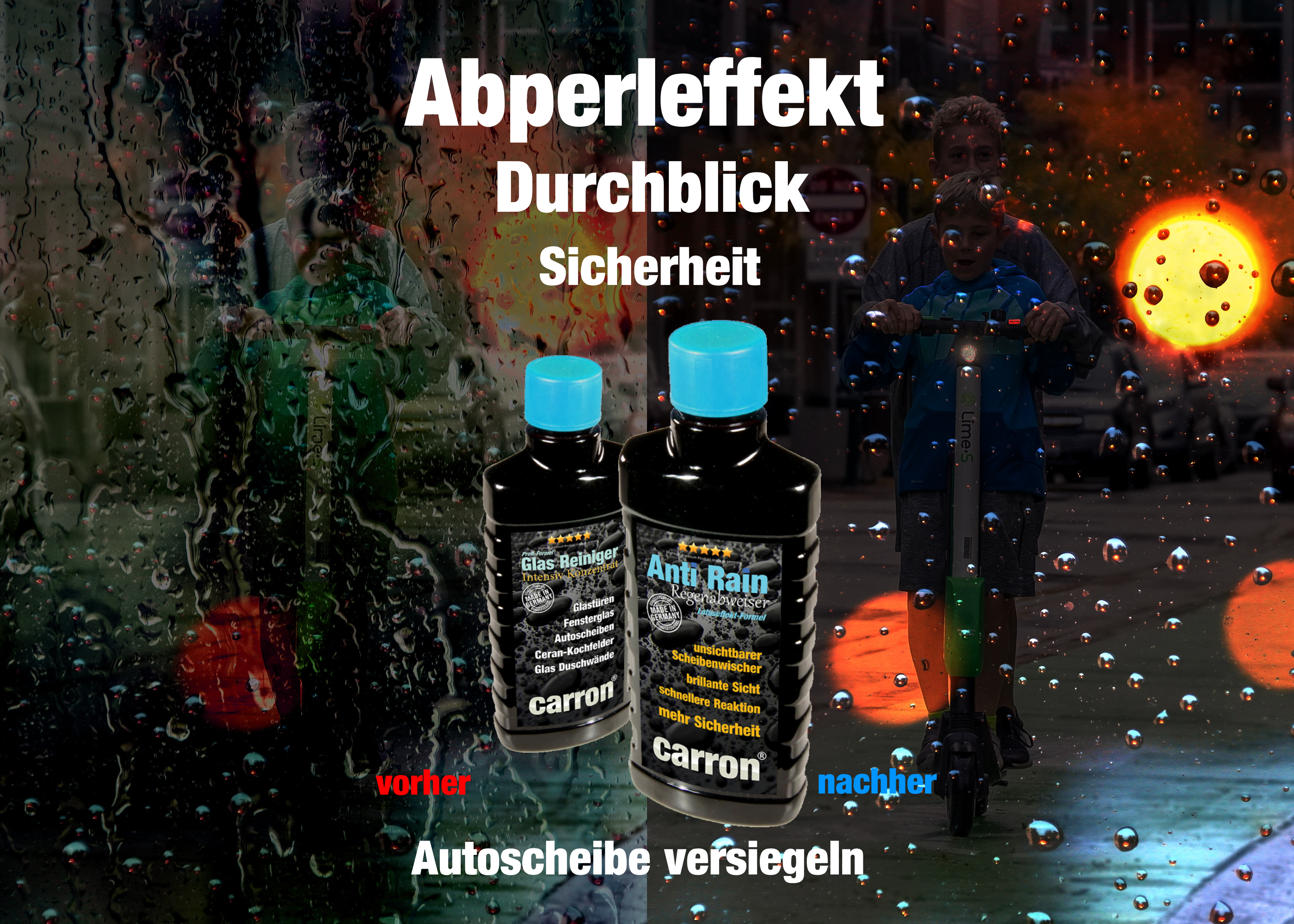 Anti Rain Regenabweiser - Frontscheibe mit Abperleffekt versiegeln