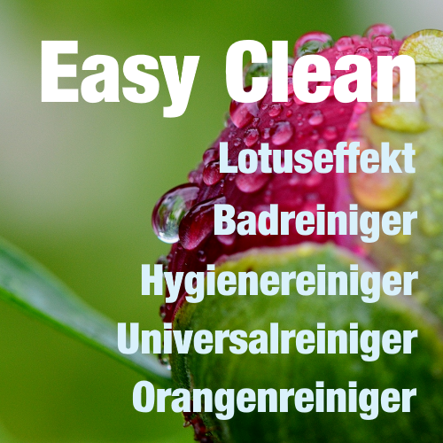Easy-to-Clean Reinigungsmittel und Oberflächenversiegelung für hygienischen Lotuseffekt