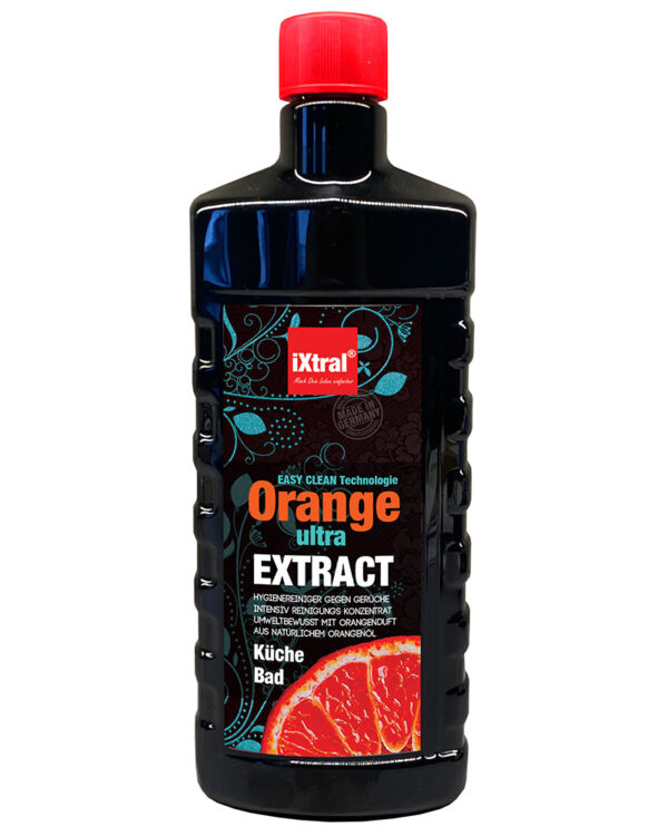 iXtral® Orange ultra Orangenreiniger Konzentrat für Küche und Bad mit herausragender Wirkung von Orangenöl mit Easy Clean Technologie